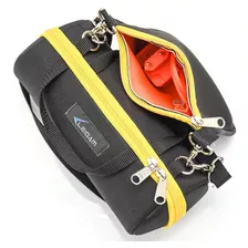 Bolsa Transversal Protetora Pulse 3/4 Zíper Prática Leve Cor Preto/amarelo