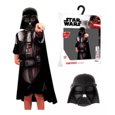 Roupa Darth Vader Cosplay Original Infantil + Capa + Máscara