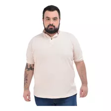 Camisa Gola Padre Masculina Piquet Plus Size Manga Curta