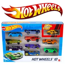 Hot Wheels Pacote Com 10 Carrinhos Sortidos - Mattel