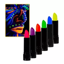 Pack 6 Labiales Neon Flúor Uv