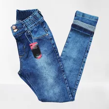 Calça Jeans Feminina Com Lycra Juvenil Tam 10 Ao 16 Anos .