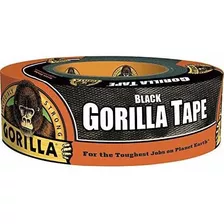 Gorilla Tape, Black Duct Tape, 1.88 'x 35 Yd, Negro, (paquet