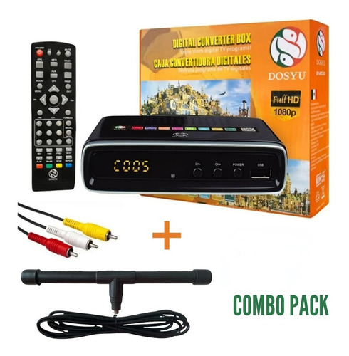 Convertidor 03 Decodificador Digital Señal Analoga Hd + Antena Incluye Envio- Dosyu