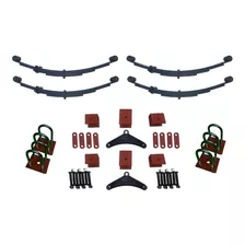 Kit De Suspension Dos Ejes Para Remolque 7000 Lb, 4 Hojas 