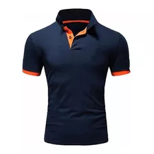 Polera Piqué Hombre Botones Manga Corta Premium Textura