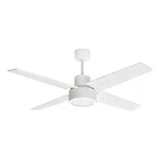 Ventilador De Techo Protalia 3419 Blanco Madera Led 5v 85w