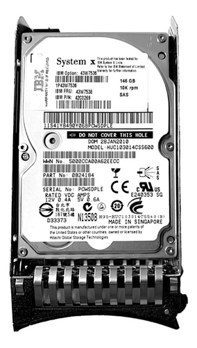 Hd Servidor Ibm 146gb 10k 2,5 Sas 3gbps 43w7538 43w7536 Cinza