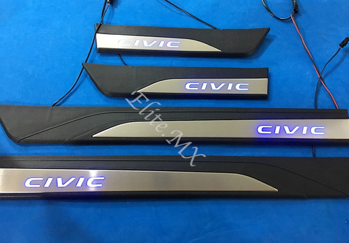 Estribos Iluminados Led Honda Civic 2016 2017 2018 2019 2020 A Actual Foto 6