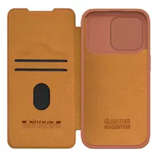Case Nillkin Qin Leather Cover Brown iPhone 15 Pro Max