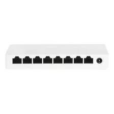 Switch 8 Portas 10/100/1000mbps Gigabite Branco Plug And Play