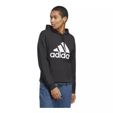 Moletom adidas Feminino Big Logo Com Bolso E Capuz Preto