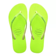 Chinelo Havaianas Slim Glitter Neon Lima