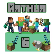 672 - Arquivo Digital Topo De Bolo Minecraft