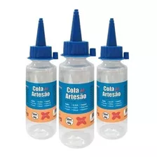 Cola De Artesão Silicone Líquida 60ml Make Eva Isopor Kit 12