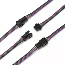 10 Pares Conector Engate Rápido 4 Pinos 4 Fios Macho E Femea