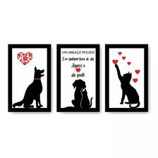 Quadro Decorativo Veterinária Cães E Gatos Envio Imediato