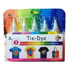 Kit De Teñido Para Telas Juego De Tintes Para Ropa 5 Colores