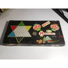 Vintage Juego De Mesa Damas Chinas E Inglesas Montecarlo 60s