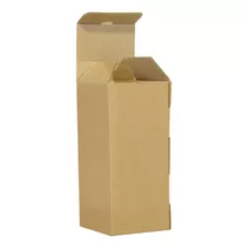 50 Cajas 20x8x8 Cartón Micro Corrugado Armable Botella Chica Color Kraft