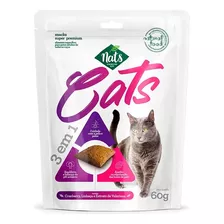 Snacks Nats Cats Super Premium 3 Em 1 Para Gatos 60gr