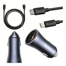 Carregador Veicular Baseus Turbo Usb-c 40w Para iPhone