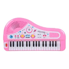 Órgano Musical Infantil 37 Teclas Meike Mq3736 Usb Rosa