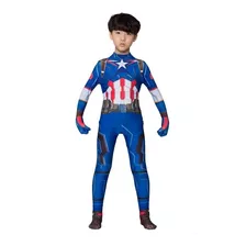 Fantasia Capitão América Cosplay Infantil