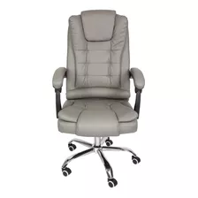 Cadeira De Escritório Best Chair Confort Cpb Ergonômica Cinza Com Estofado De Couro Sintético