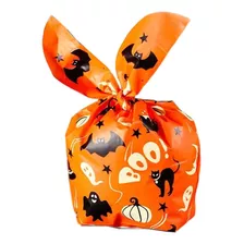 50x Bolsas De Regalo De Halloween Bolsa Naranja B 17cmx10cm