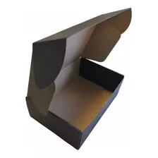 Caja Cartón Multiuso Autoarmable Negra, 30x20x10 Cms, 25 Un