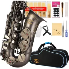 Saxofon Kit De 11 Piezas Color Gris Oscuro Marca Glory