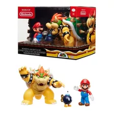 Kit Bonecos Super Mario Bowser Bob-omb Nintendo Articulados