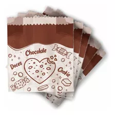 Saco Para Doces Cookies Chocolate - 500 Unidades