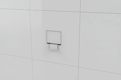 Suporte Papel Higiênico Embutir Na Parede Porcelanato Branco Branco