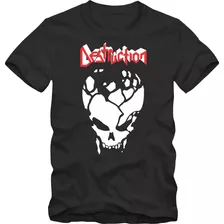 Destruction Camiseta Tradicional T-shirt Algodão 30.1 Silk