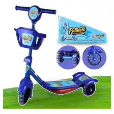 Patinete Infantil Crianças Luz Led Menino Menina Ajustável