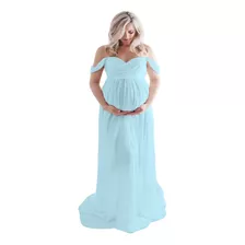 Maxi Vestido Color Sólido Para Foto De Maternidad