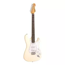 Guitarra Eléctrica Encore E6 De Madera Maciza Vintage White Brillante Con Diapasón De Palo De Rosa