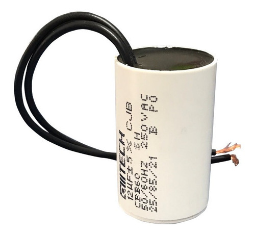 Capacitor 12uf 250v 2 Fios Para Motor Portão Elétrico 