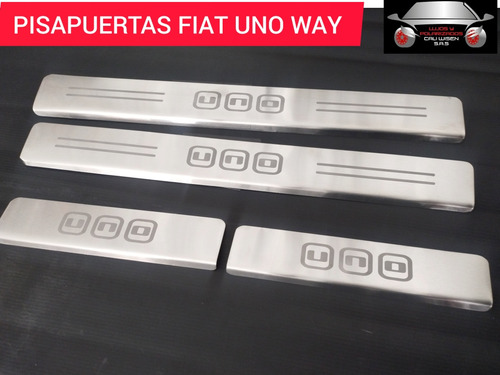 Pisapuertas Fiat Uno Way En Aluminio  Foto 3