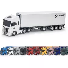 Caminhão Miniatura Iveco Carreta Baú Refrigerado S-way 