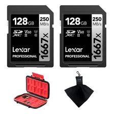 Lexar Tarjeta De Memoria Sdxc Uhs-ii, U3, V60, 128gb, 2pzas