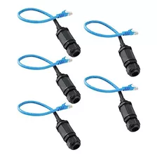 Anmbest 5 Uds M22 Impermeable Ethernet Cat6 Rj45 Conector Ip