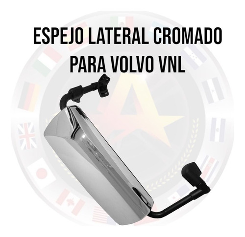 Espejo Lateral Cromado Para Volvo Vnl  Foto 7