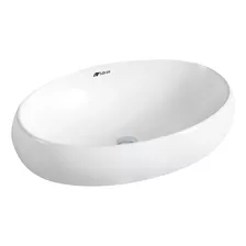 Cuba Banheiro Lavabo Em Cerâmica Louça Branca Oval Sobrepor Cor Branco