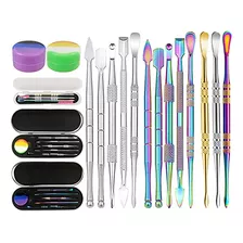 15 Pieces Wax Carving Stainless Steel Concentrate Tool Doubl