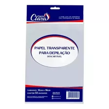 Papel Transparente Para Depilação 50 Unidades - Santa Clara 