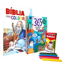 Bíblia Para Colorir Com Giz De Cera E 365 Histórias Bíblicas