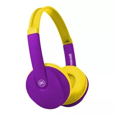 Audífono Bluetooth Inalámbrico Bt350 Amarillo/purpura Color Violeta